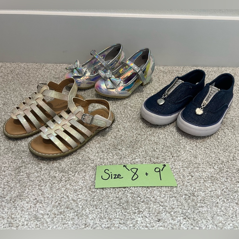 Toddler Size 8 & 9 Shoe Set with Frozen Heels
